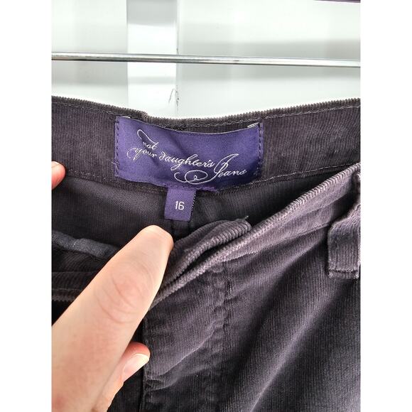 Not Your Daughter's Jeans Brown Corduroy Button Closer High Rise Pant Size 16 - Picture 3 of 4